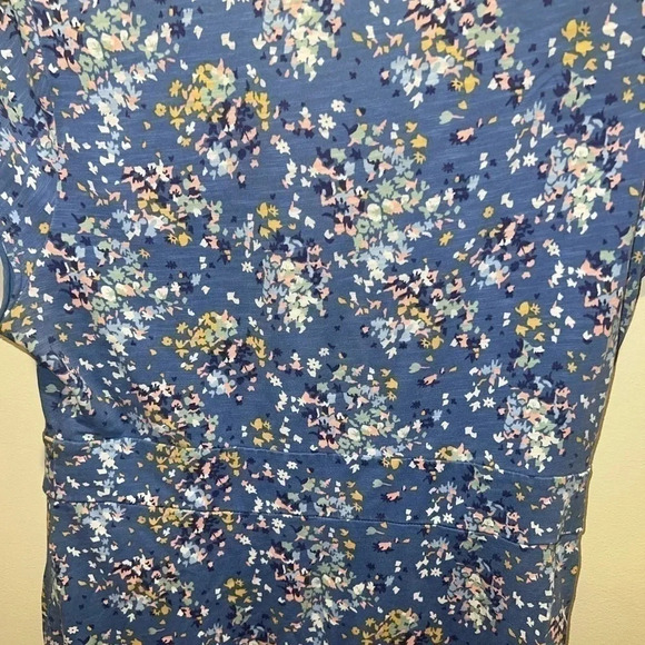 Boden Periwinkle Multi Colored Flowers Floral Short Sleeve Cotton Dress Size 6R‎ - Picture 10 of 10